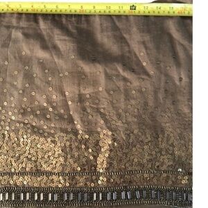 Jennifer Lopez  size 12 copper linen blend mini skirt sequin & seed bead detail